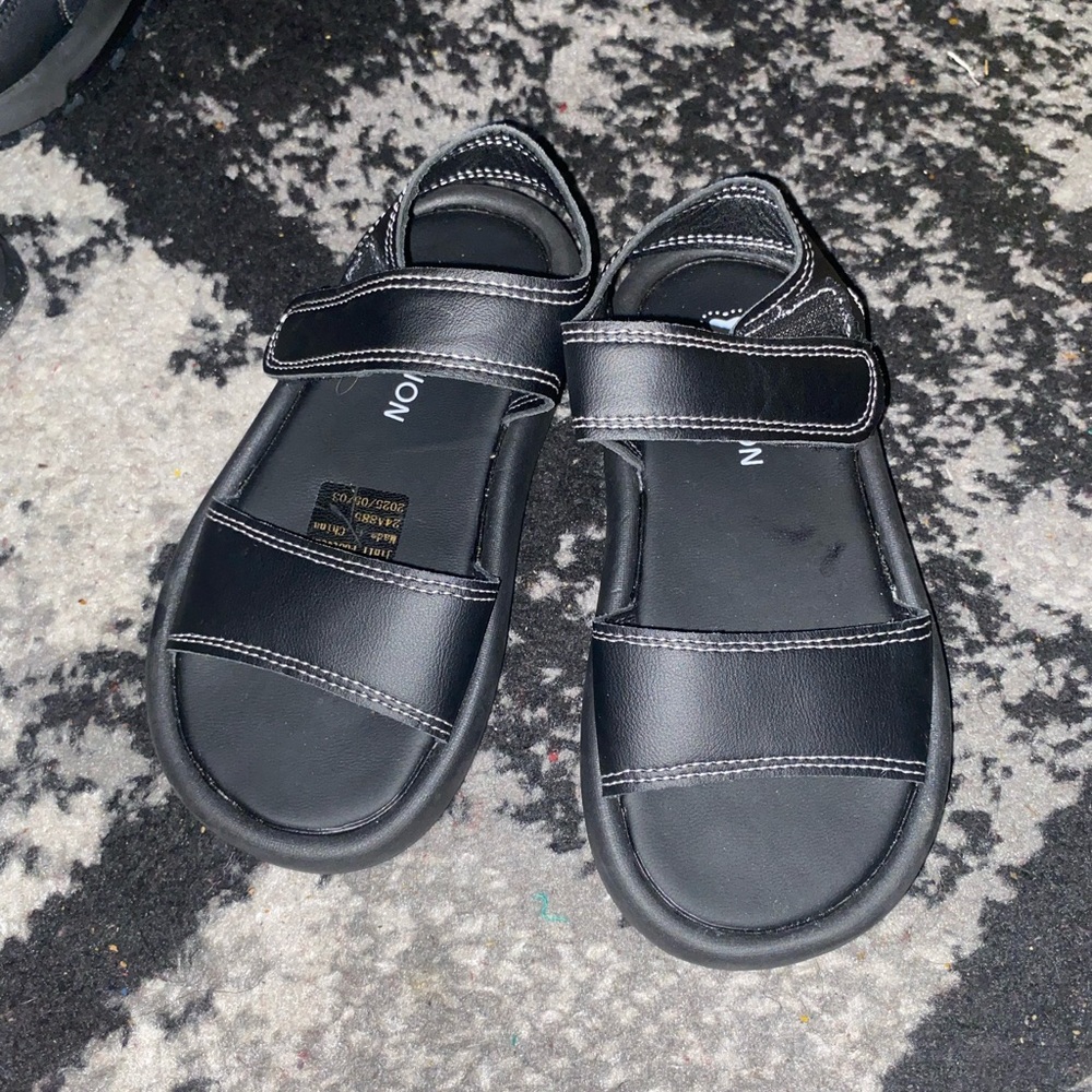 Black Velcro Sandals
